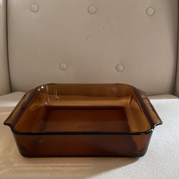 Anchor Hocking Amber Fire King Square Casserole Dish with Basket - Picture 8 of 10